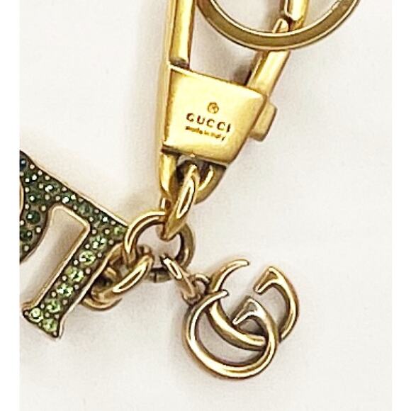 GUCCI LOVED Key Chain Key Ring Multi Color Crystals in Box COA - Picture 4 of 10